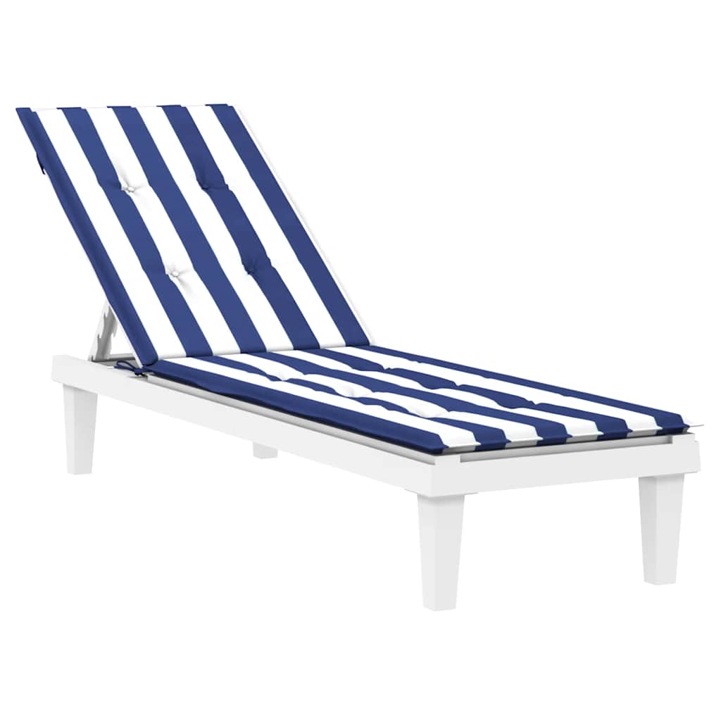 Deck Chair Cushion Blue & White Striped Oxford Fabric
