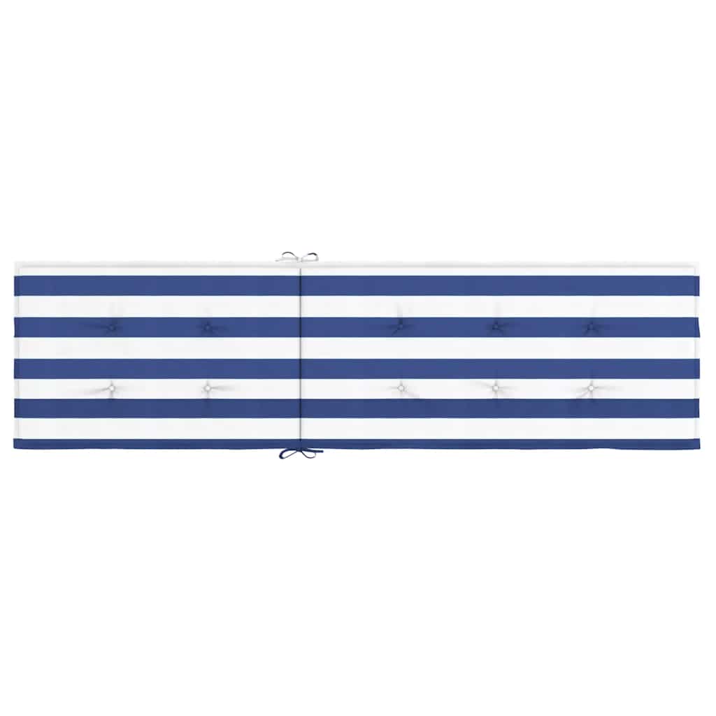 Deck Chair Cushion Blue & White Striped Oxford Fabric