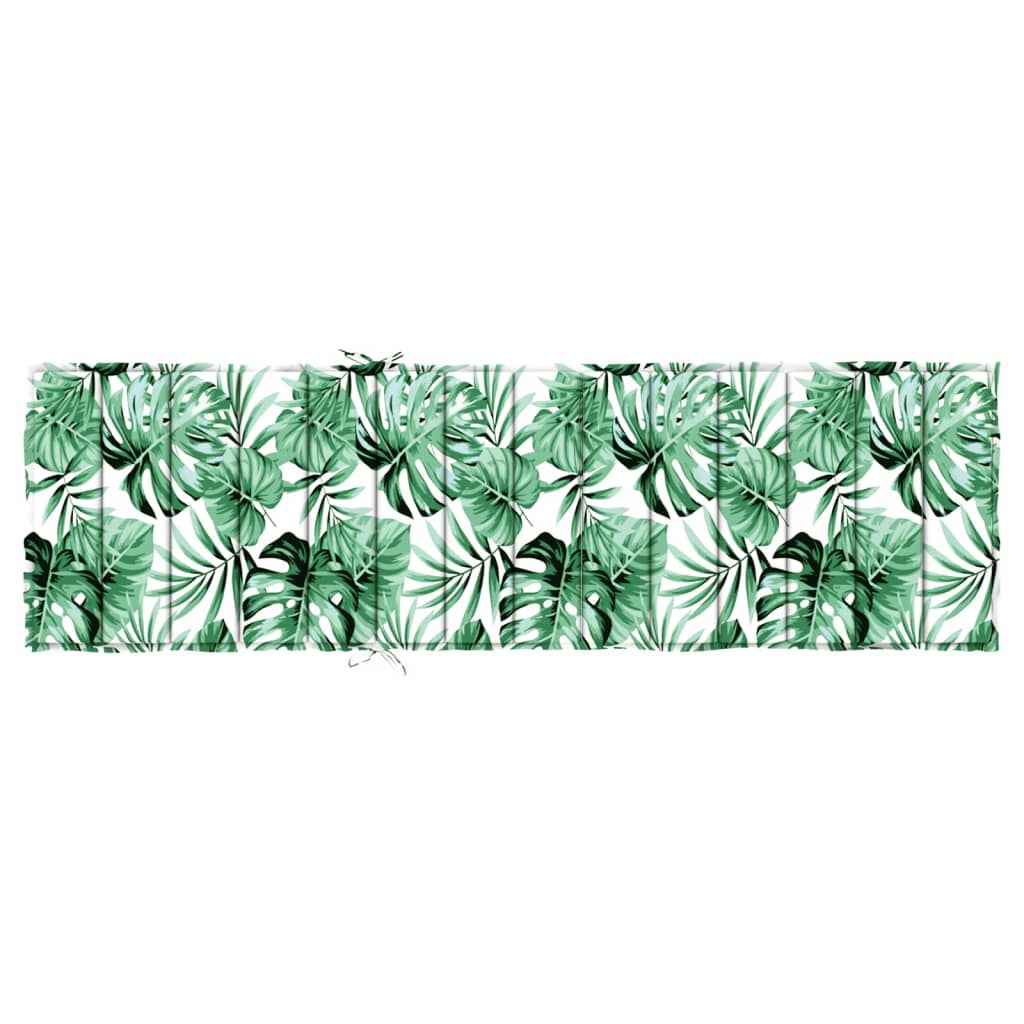 Coussin de transat motif feuilles tissu Oxford