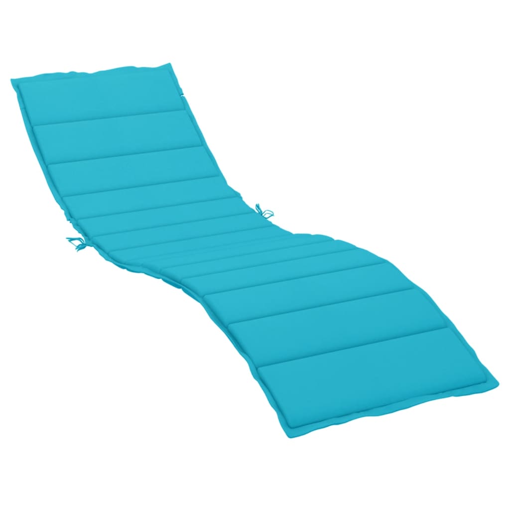 Coussin pour chaise longue turquoise en tissu Oxford