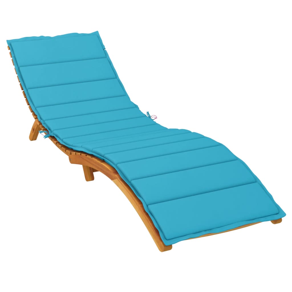 Coussin pour chaise longue turquoise en tissu Oxford