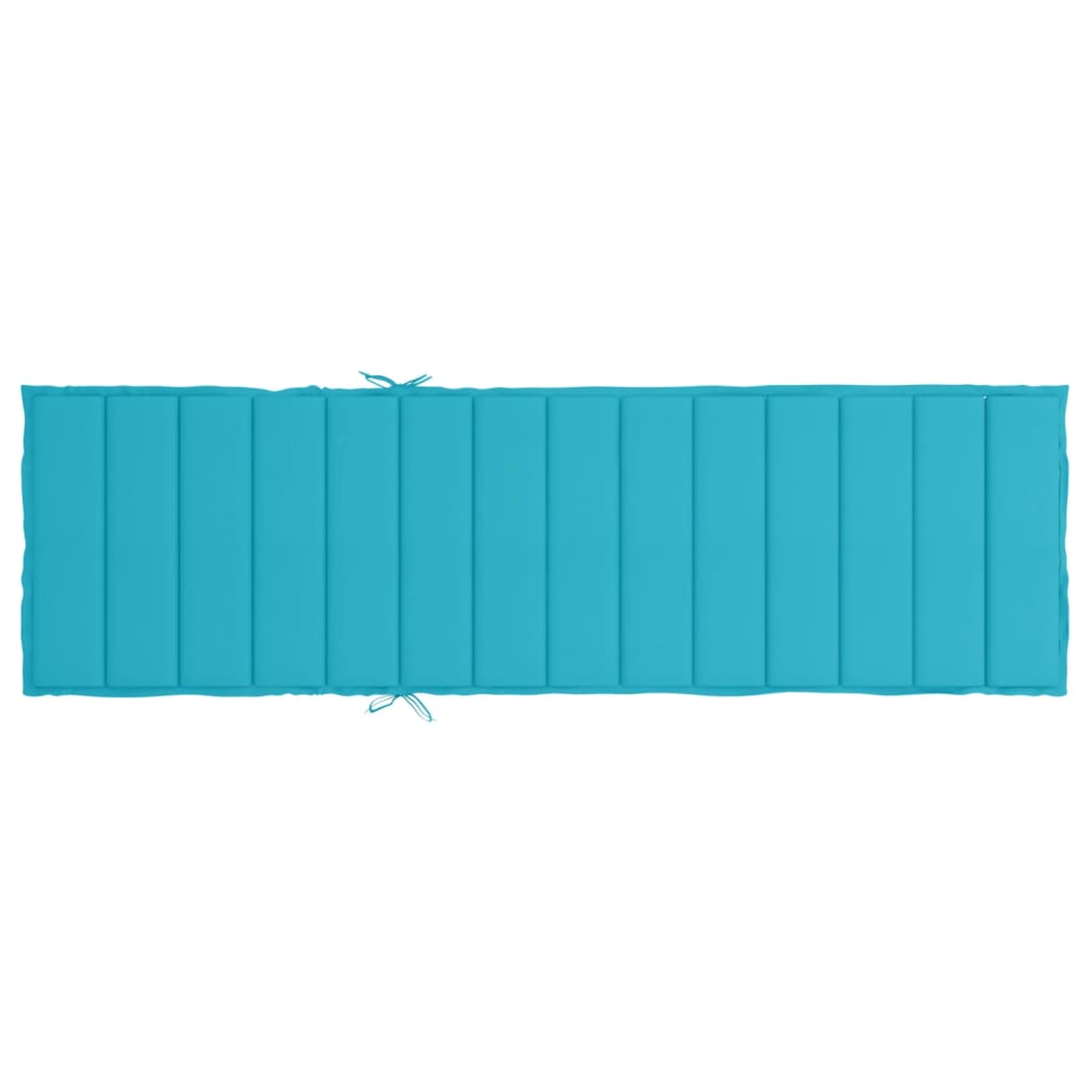 Coussin pour chaise longue turquoise en tissu Oxford
