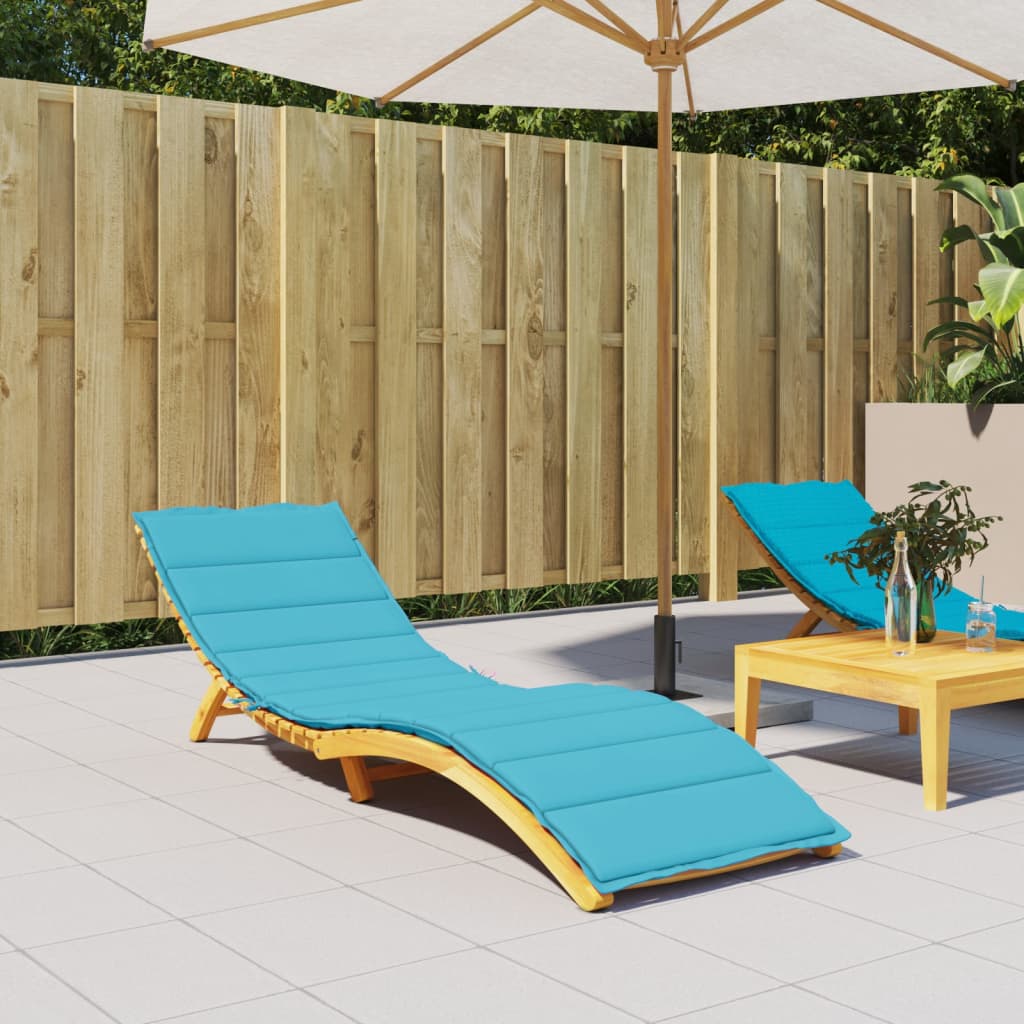 Coussin pour chaise longue turquoise en tissu Oxford