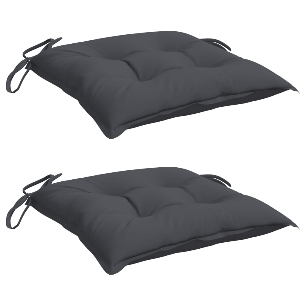 Chair Cushions 2 pcs. Anthracite 40x40x7 cm Oxford Fabric
