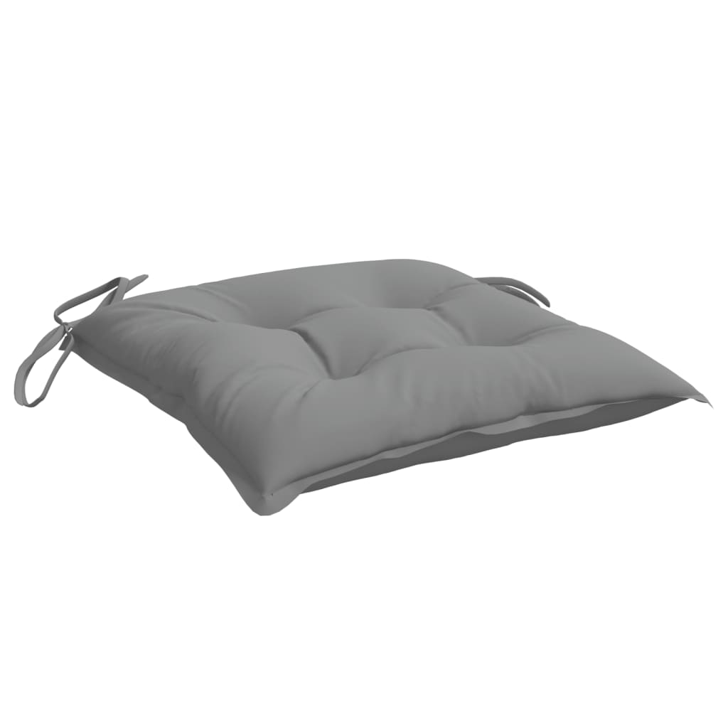 Coussins de chaise 4 pcs Gris 40x40x7 cm Tissu Oxford