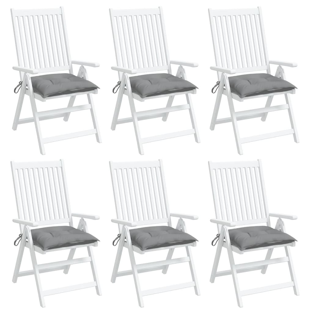 Chair cushions 6 pcs. Grey 40x40x7 cm Oxford fabric