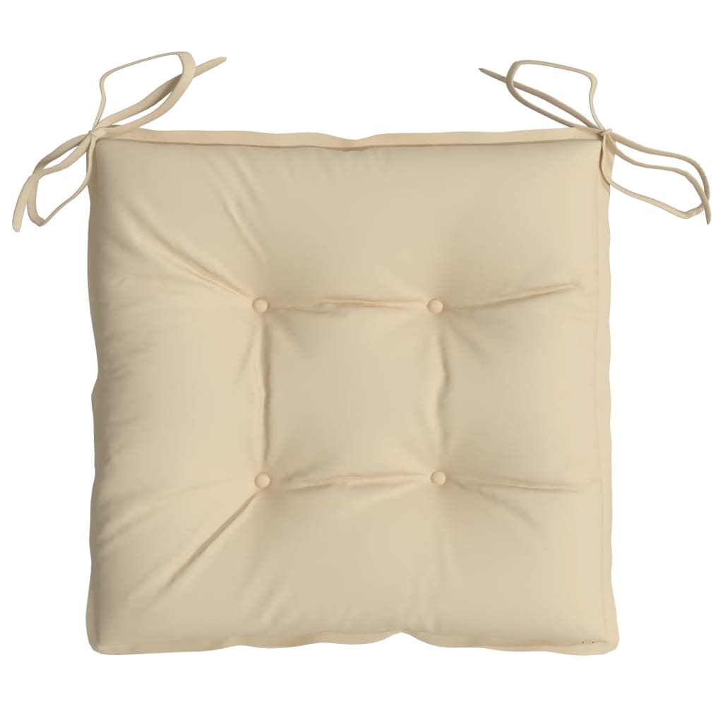 Chair Cushions 4 pcs. Beige 40x40x7 cm Oxford Fabric