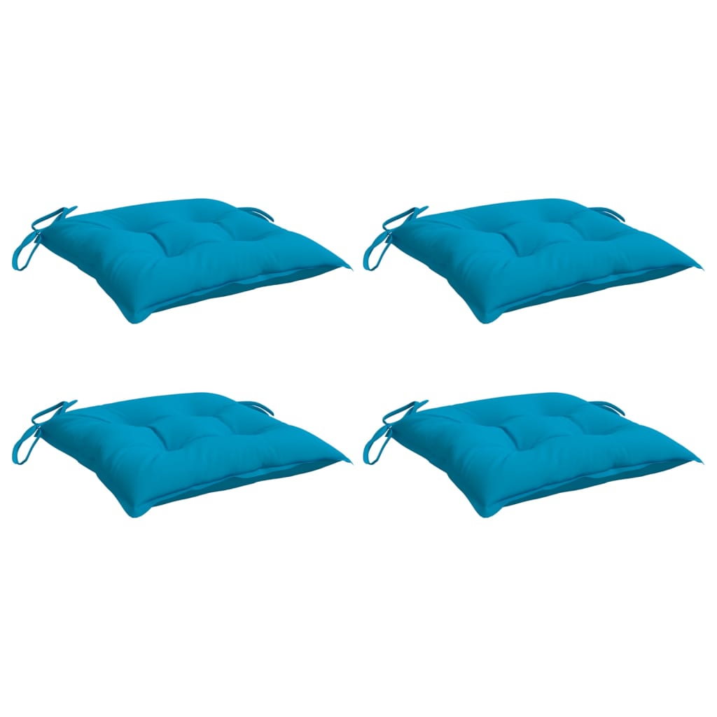 Seat cushions 4 pcs. Light blue 40x40x7 cm Oxford fabric