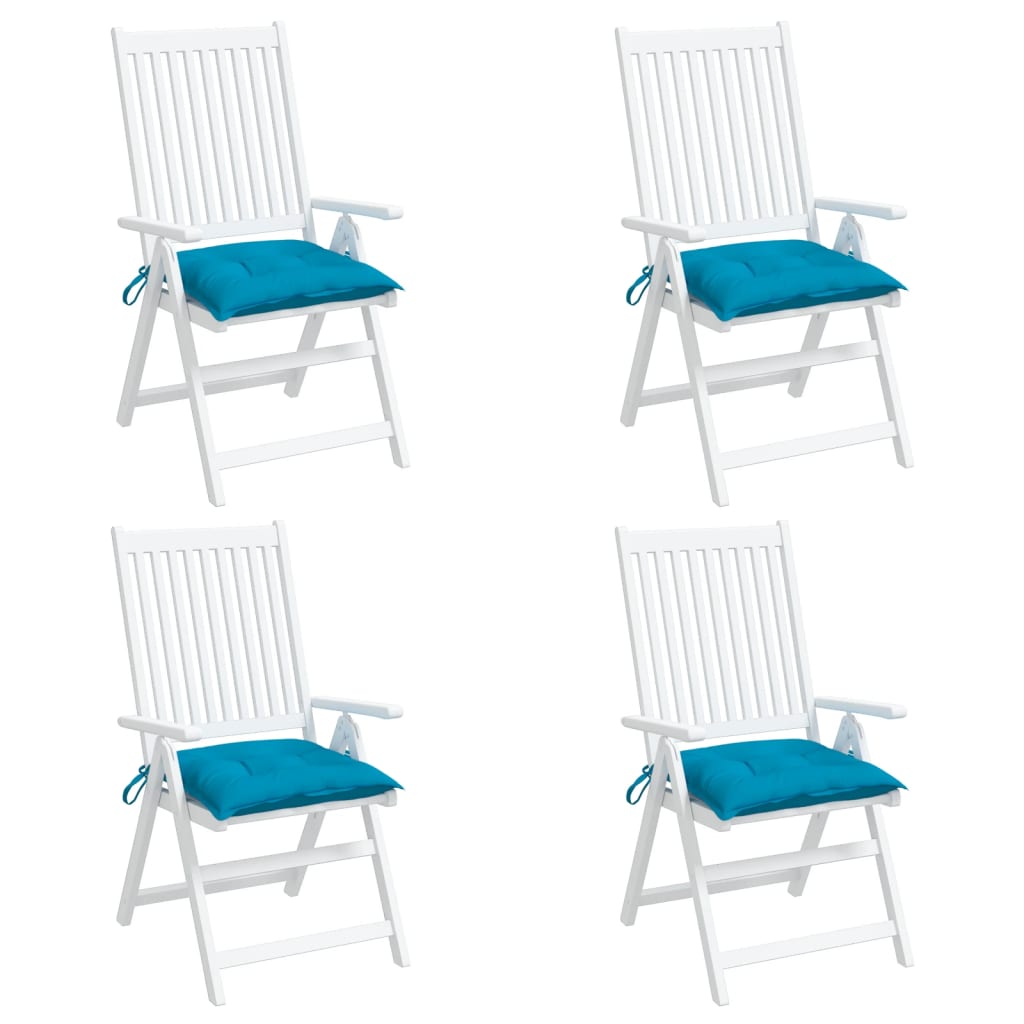 Seat cushions 4 pcs. Light blue 40x40x7 cm Oxford fabric