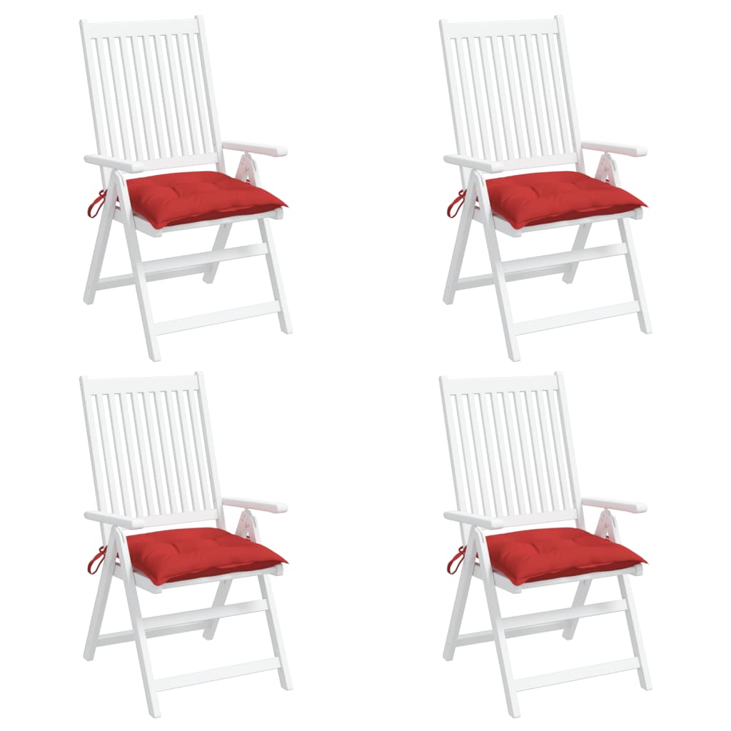 Seat Cushions 4 Pcs. Red 40x40x7 cm Oxford Fabric