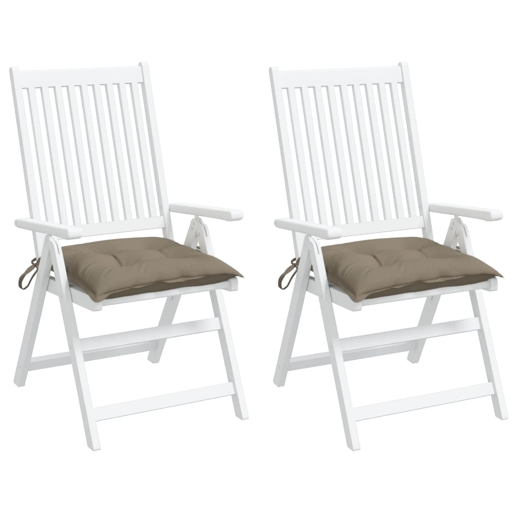 Coussins de chaise 2 pcs Taupe 40x40x7 cm Tissu Oxford