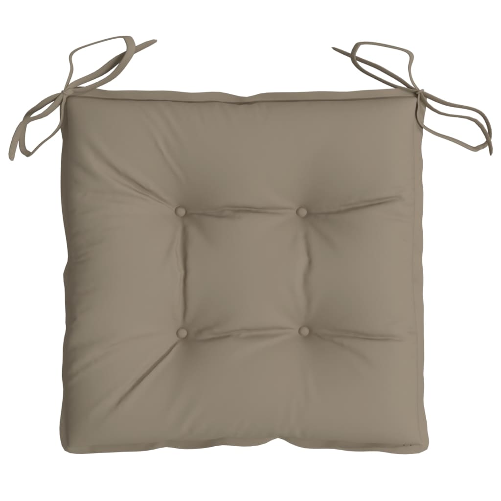 Coussins de chaise 2 pcs Taupe 40x40x7 cm Tissu Oxford