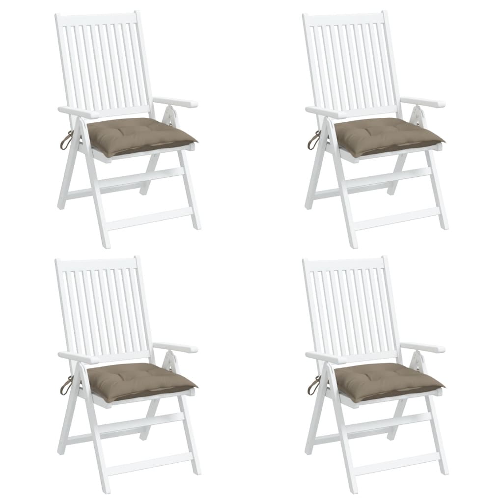 Chair Cushions 4 pcs. Taupe 40x40x7 cm Oxford Fabric