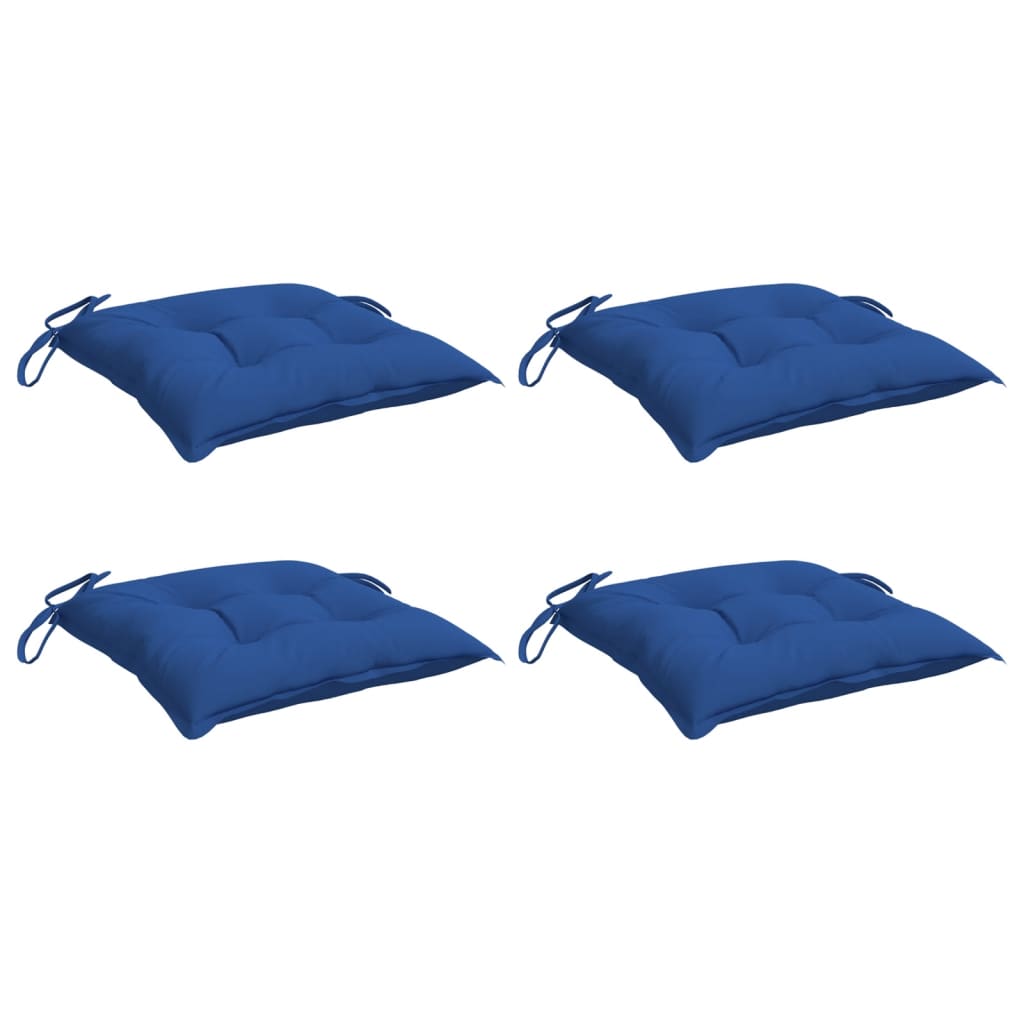 Coussins de chaise 4 pcs Bleu 40x40x7 cm Tissu Oxford