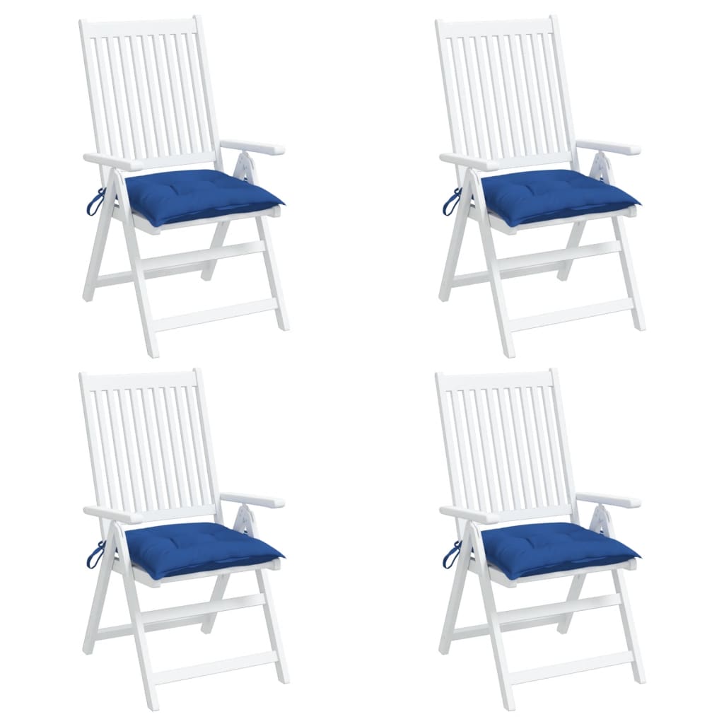 Coussins de chaise 4 pcs Bleu 40x40x7 cm Tissu Oxford