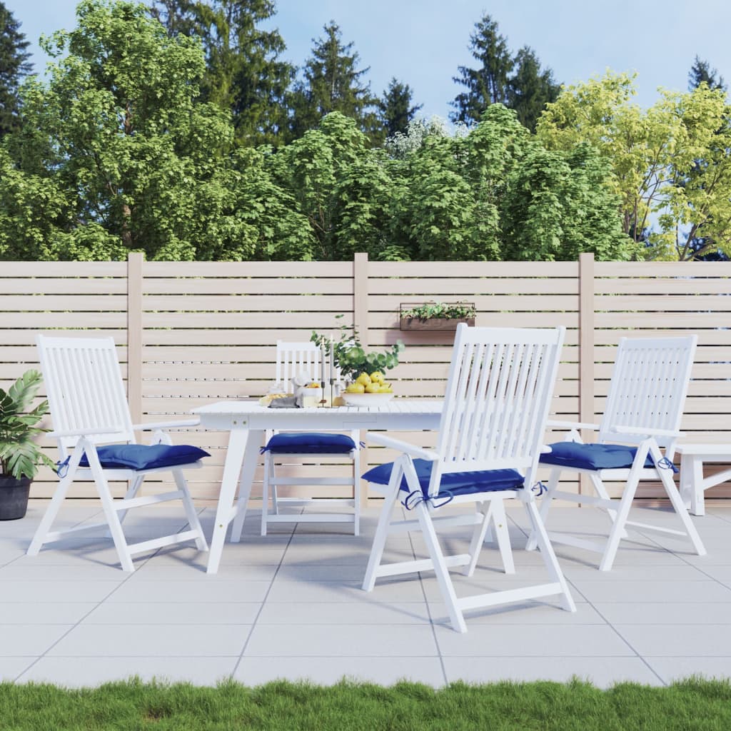 Coussins de chaise 4 pcs Bleu 40x40x7 cm Tissu Oxford