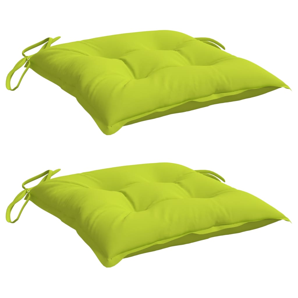 Chair cushions 2 pcs. Neon Green 40x40x7 cm Oxford fabric