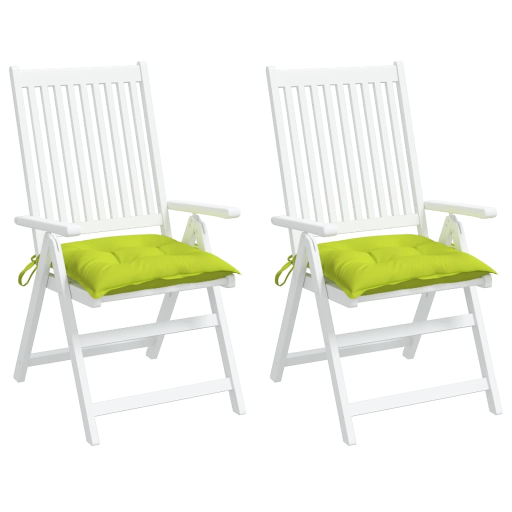 Chair cushions 2 pcs. Neon Green 40x40x7 cm Oxford fabric