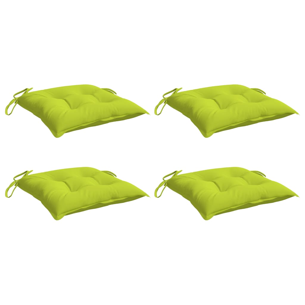 Coussins de chaise 4 pcs. Vert vif 40x40x7 cm Tissu Oxford
