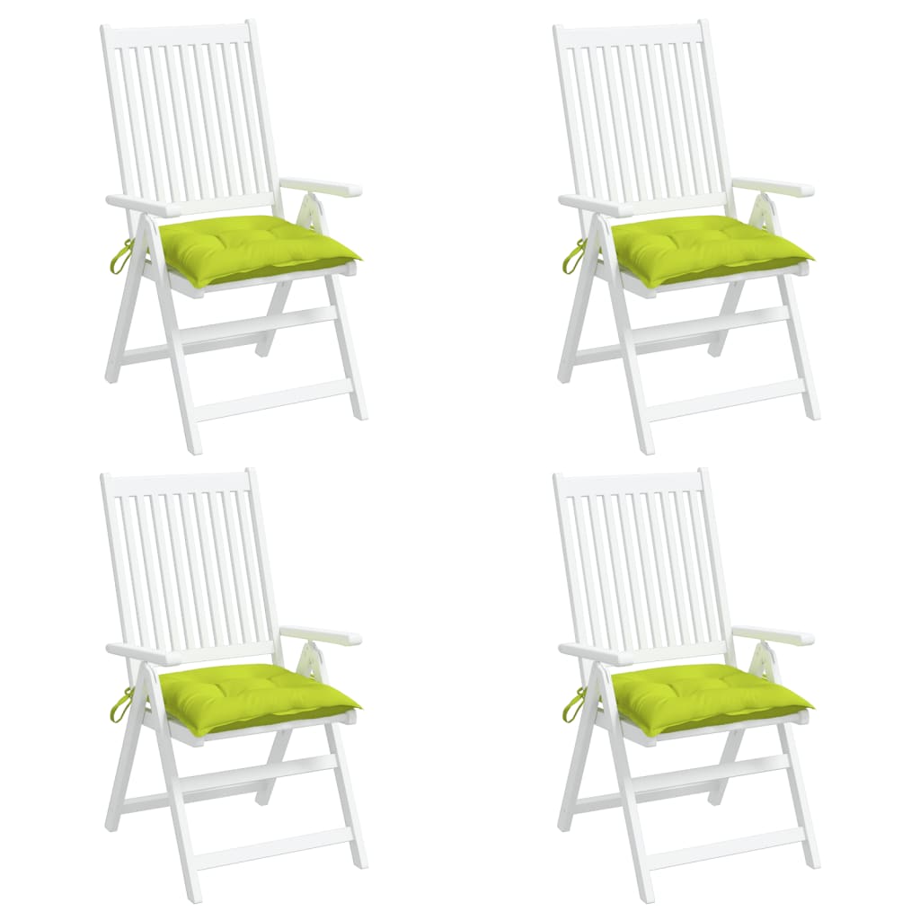 Coussins de chaise 4 pcs. Vert vif 40x40x7 cm Tissu Oxford