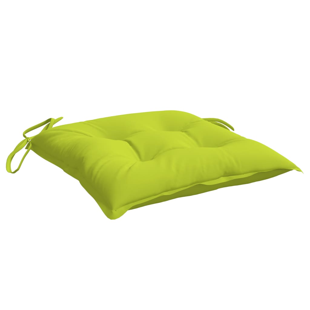 Coussins de chaise 4 pcs. Vert vif 40x40x7 cm Tissu Oxford