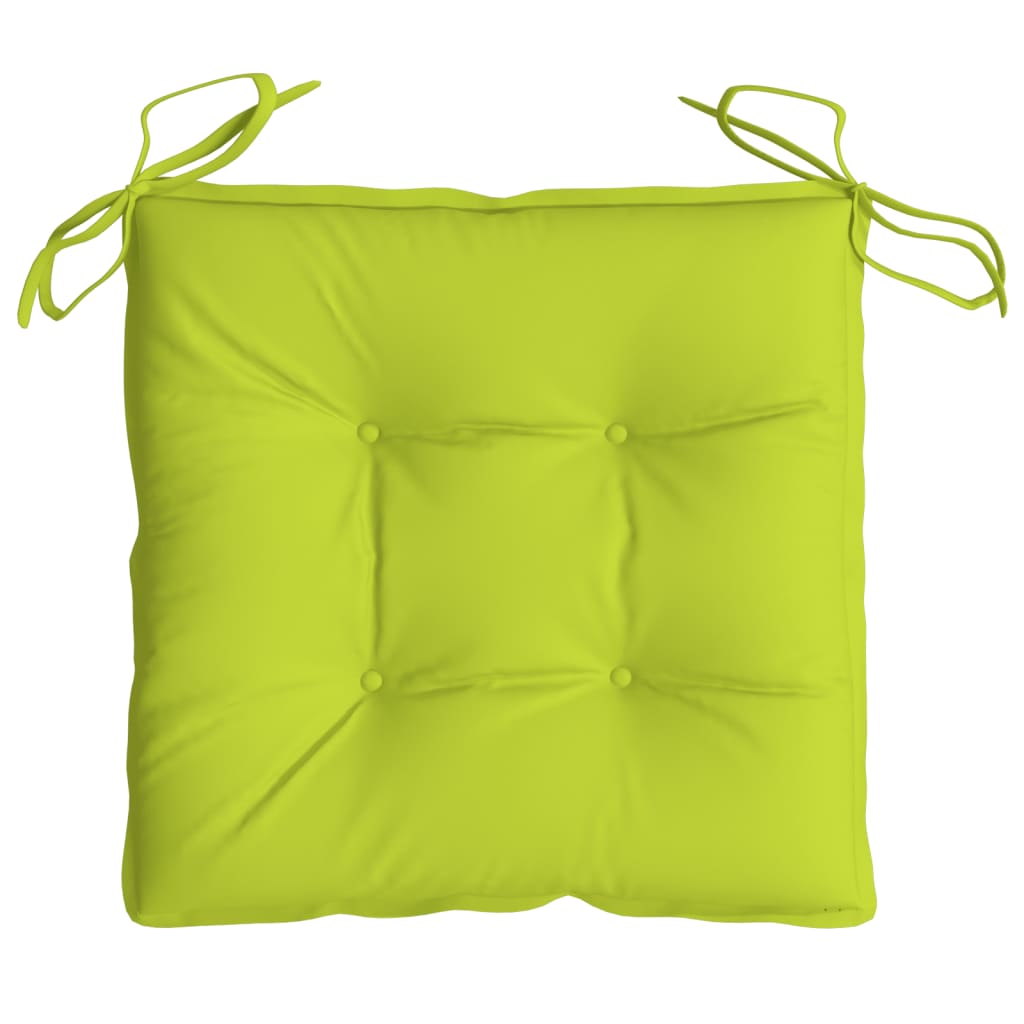 Coussins de chaise 4 pcs. Vert vif 40x40x7 cm Tissu Oxford