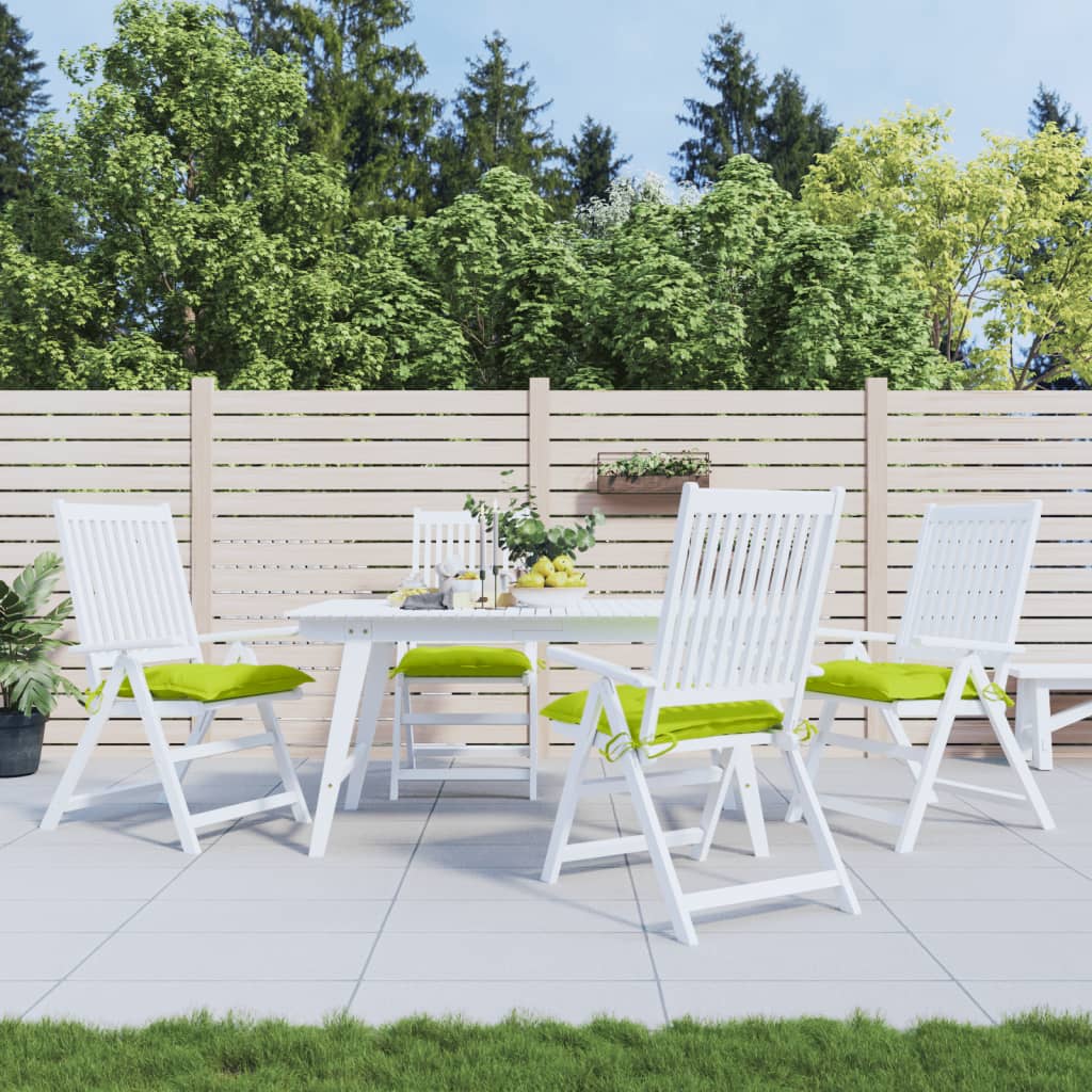 Coussins de chaise 4 pcs. Vert vif 40x40x7 cm Tissu Oxford