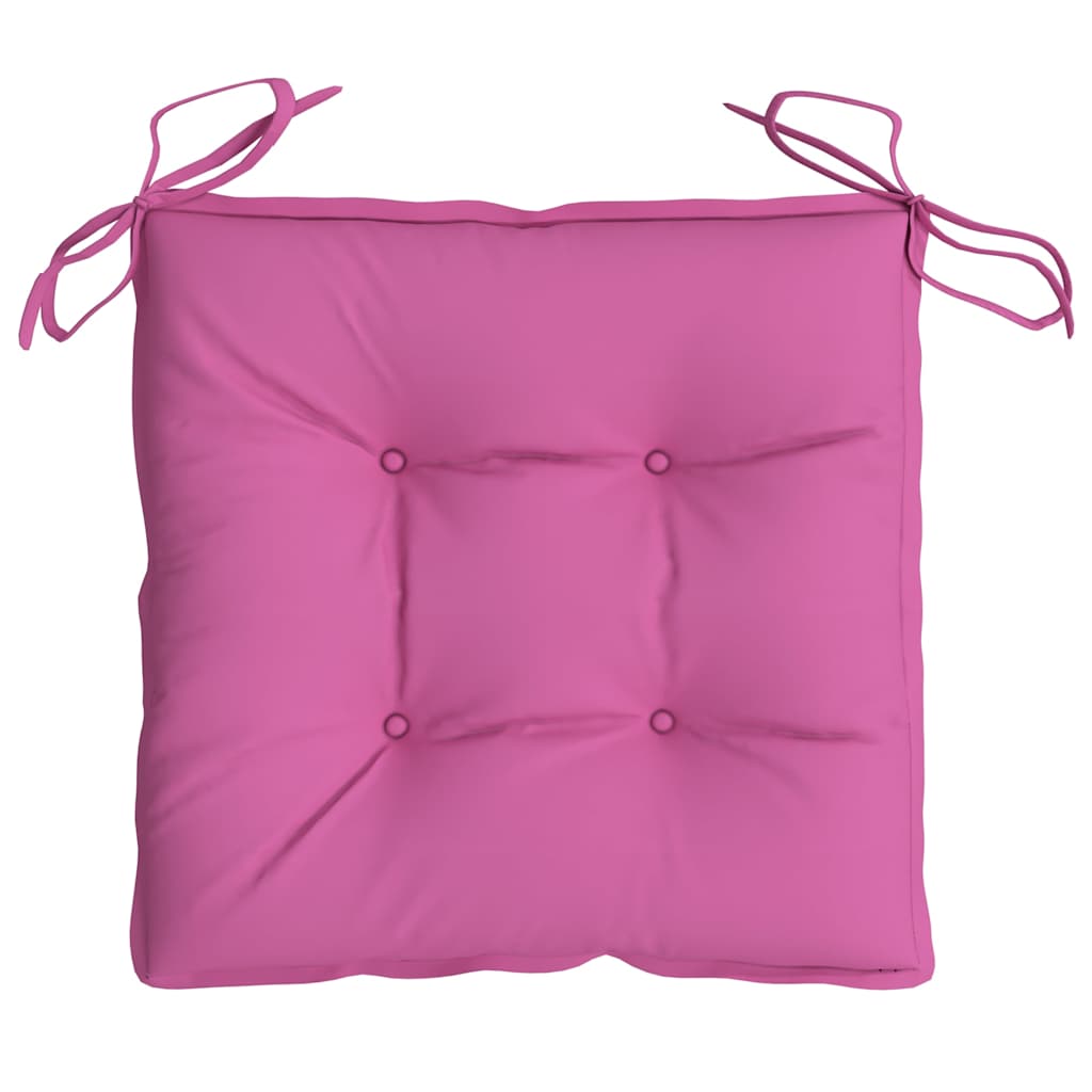 Seat Cushions 4 pcs. Pink 40x40x7 cm Fabric