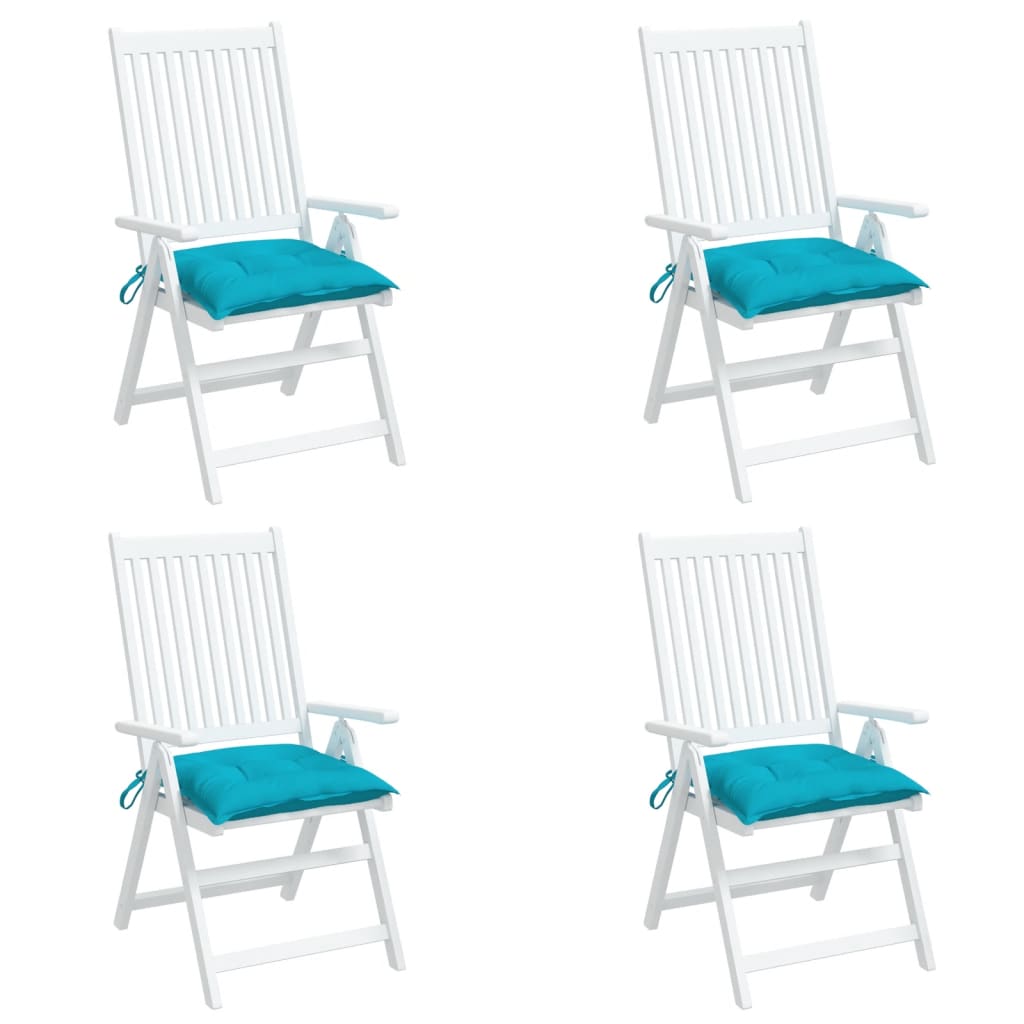 Seat Cushions 4 pc. Turquoise 40x40x7 cm Fabric