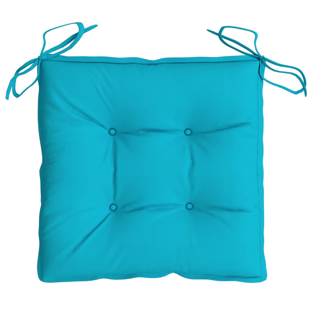 Seat Cushions 4 pc. Turquoise 40x40x7 cm Fabric