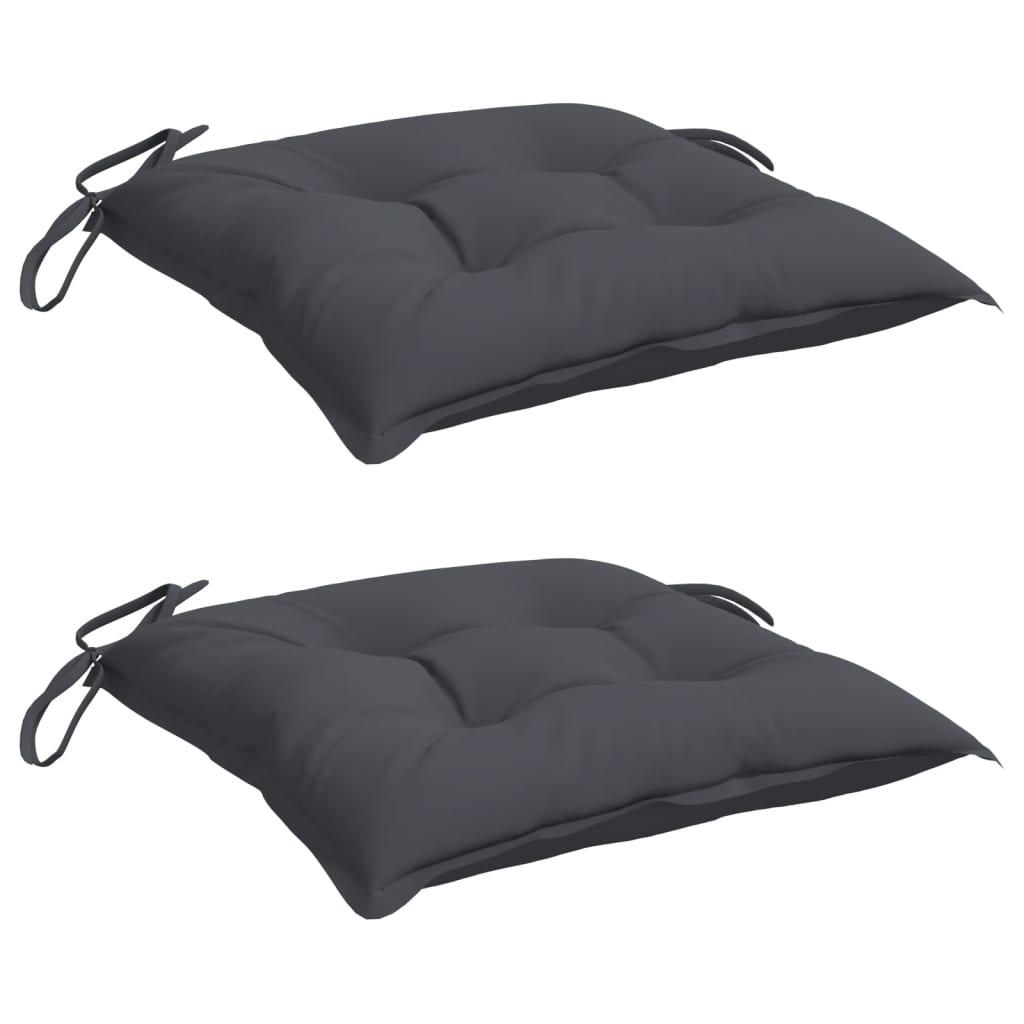 2 pcs. Chair Cushions Anthracite 50x50x7 cm Oxford Fabric