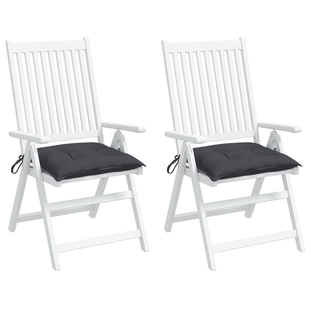 2 pcs. Chair Cushions Anthracite 50x50x7 cm Oxford Fabric