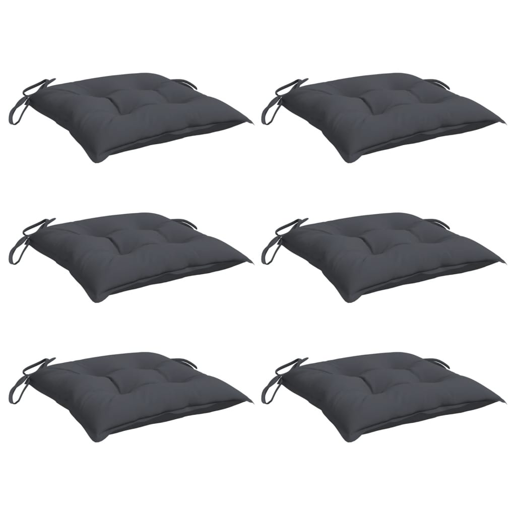 Seat cushions 6 pcs. Anthracite 50x50x7 cm Oxford fabric