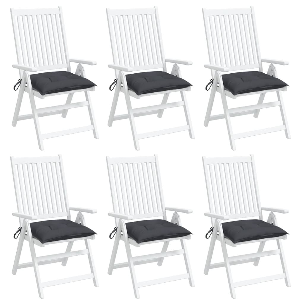 Seat cushions 6 pcs. Anthracite 50x50x7 cm Oxford fabric