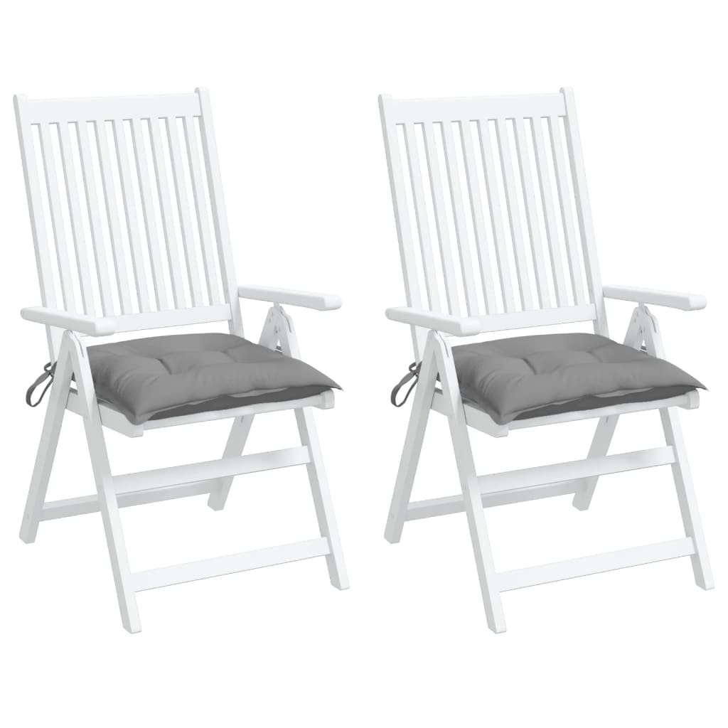 Coussins de chaise 2 pcs Gris 50x50x7 cm Tissu Oxford