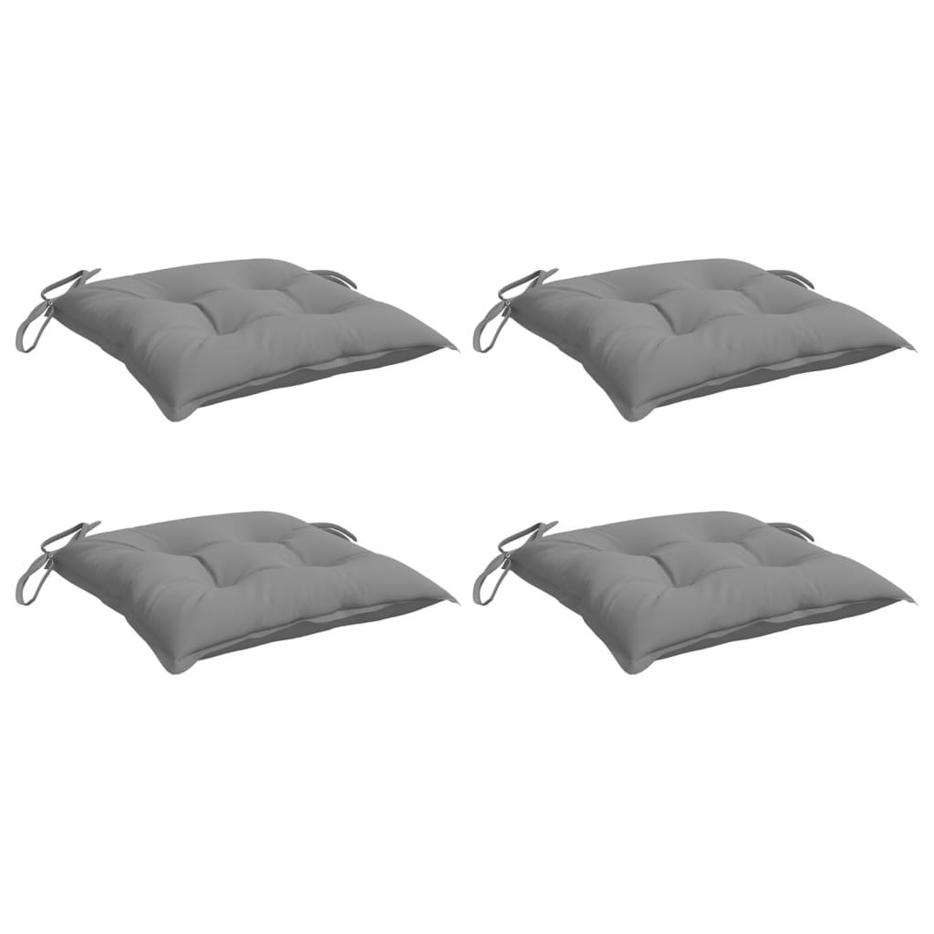 Coussins de chaise 4 pcs Gris 50x50x7 cm Tissu Oxford