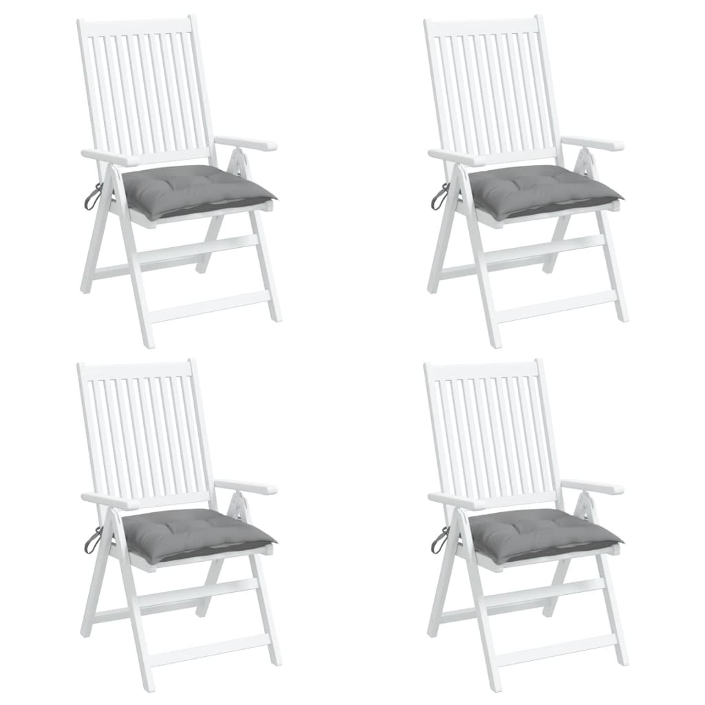 Coussins de chaise 4 pcs Gris 50x50x7 cm Tissu Oxford