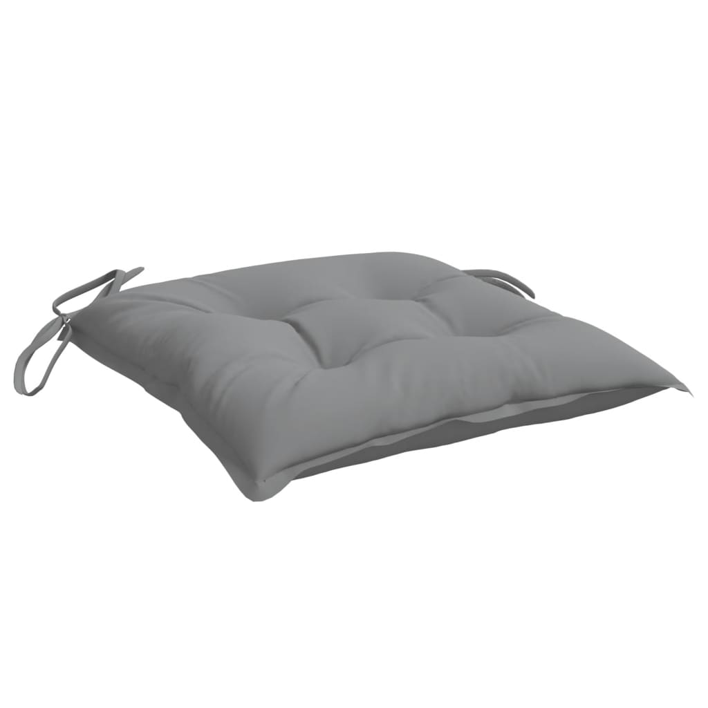 Coussins de chaise 4 pcs Gris 50x50x7 cm Tissu Oxford