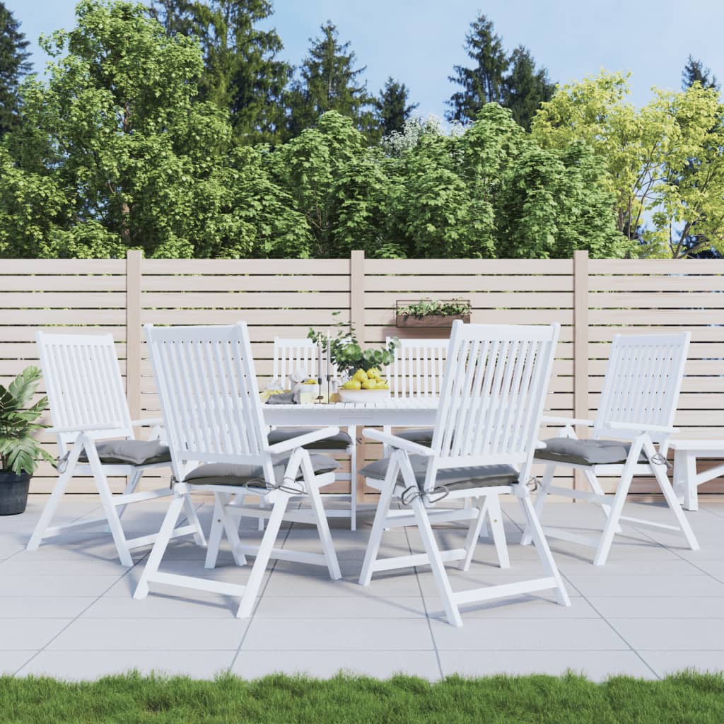 Coussins de chaise 6 pcs Gris 50x50x7 cm Tissu Oxford