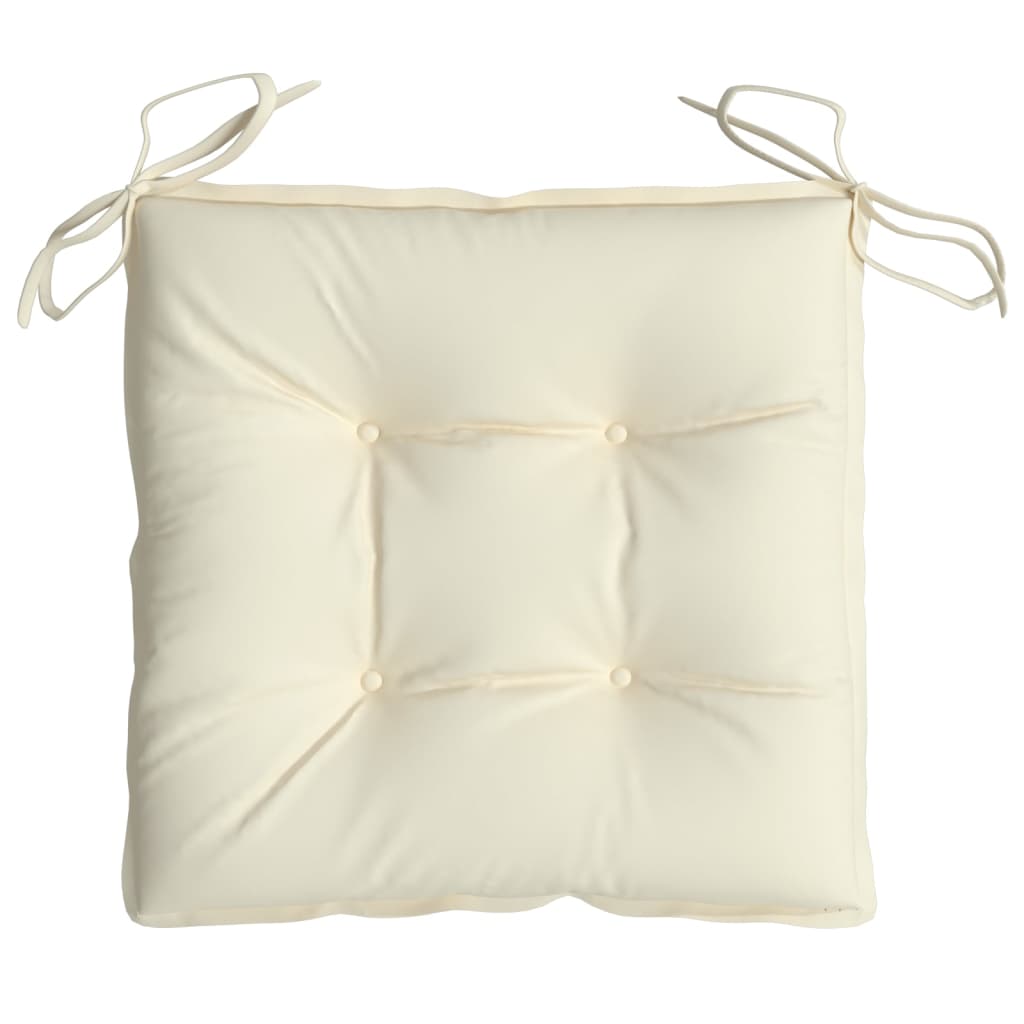 Coussins de chaise 4 pcs Crème 50x50x7 cm Tissu Oxford
