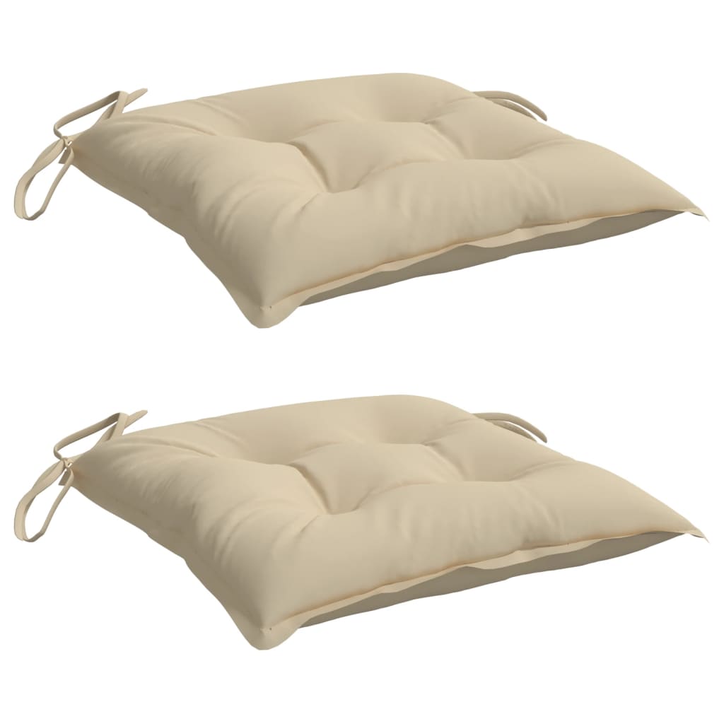 Pallet Cushions 2 pcs. Beige 50x50x7 cm Oxford Fabric