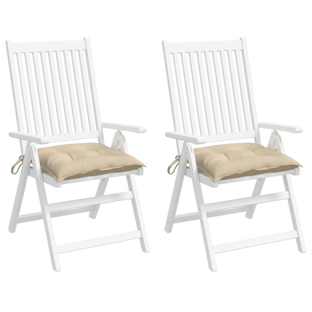 Pallet Cushions 2 pcs. Beige 50x50x7 cm Oxford Fabric