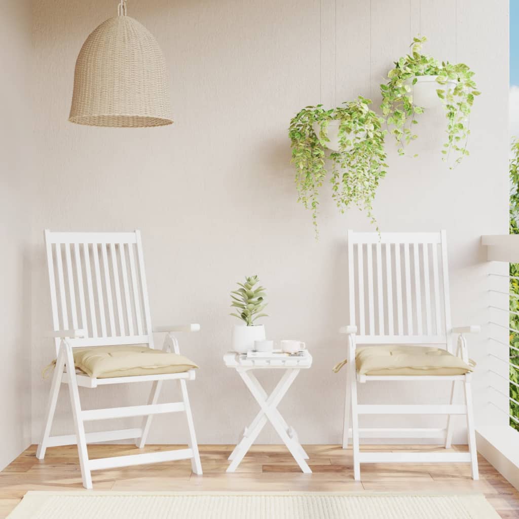 Pallet Cushions 2 pcs. Beige 50x50x7 cm Oxford Fabric