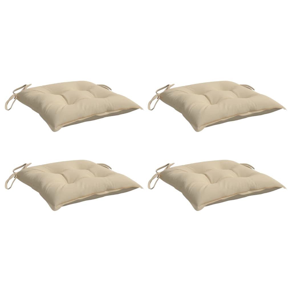 Coussins de palette 4 pcs Beige 50x50x7 cm Tissu Oxford