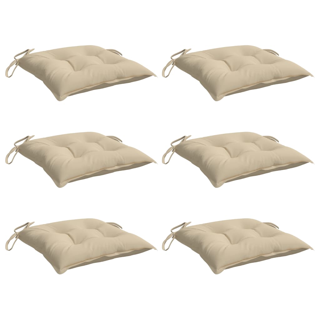 Pallet Cushions 6 pcs. Beige 50x50x7 cm Oxford Fabric