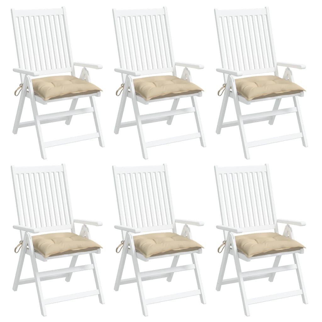Pallet Cushions 6 pcs. Beige 50x50x7 cm Oxford Fabric