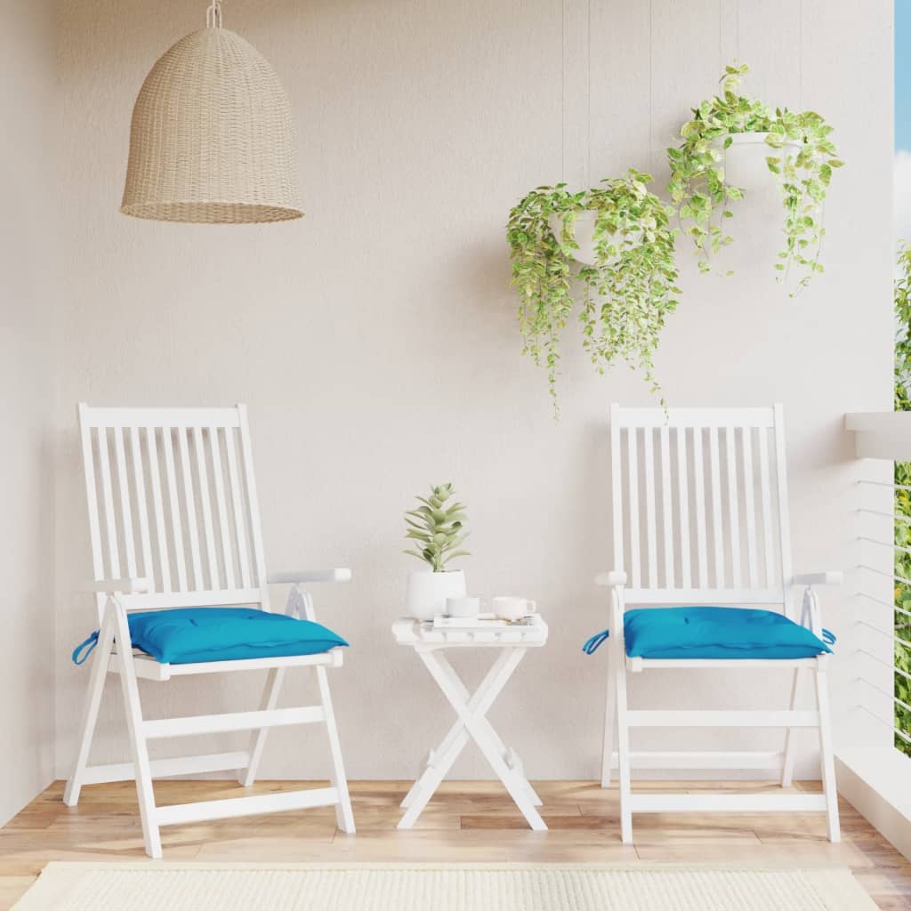 Coussins de palette 2 pcs bleu clair 50x50x7 cm Tissu Oxford