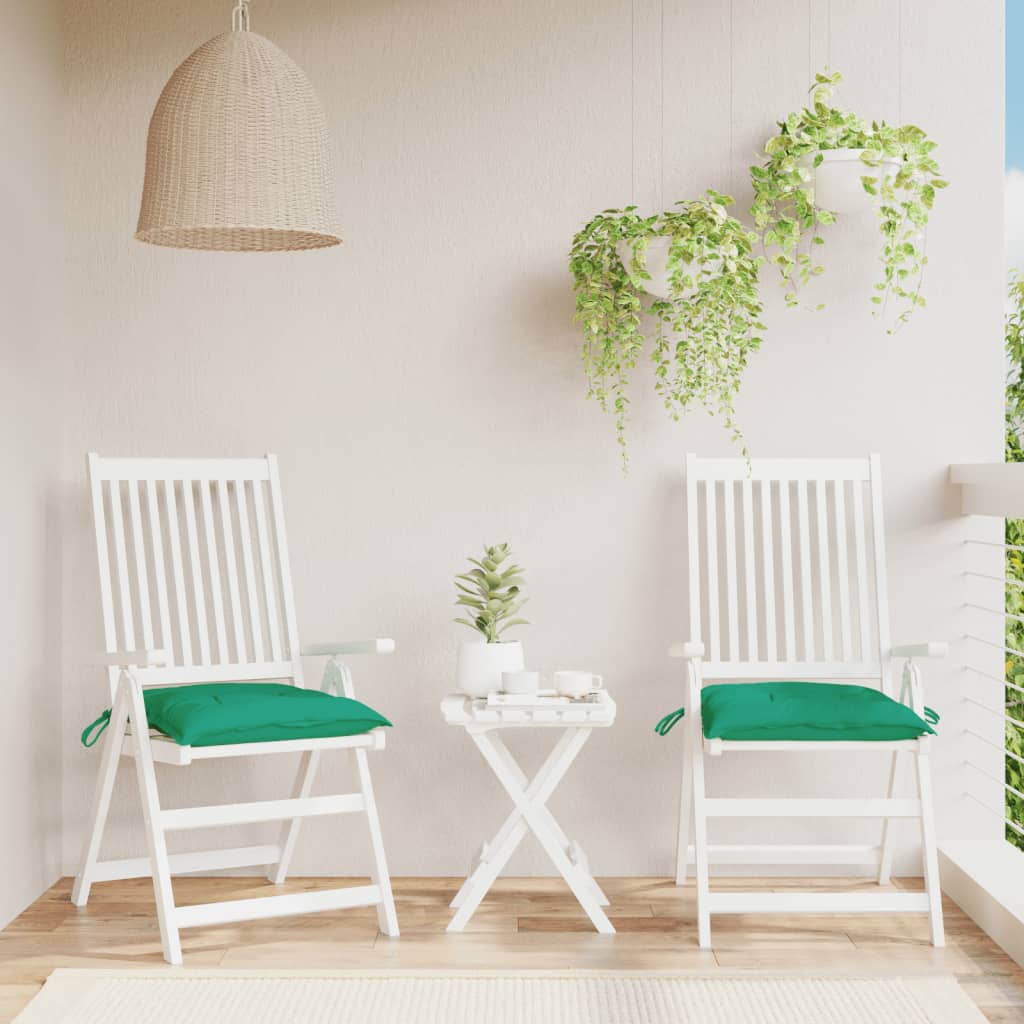 Coussins de palette 2 pcs Vert 50x50x7 cm Tissu Oxford