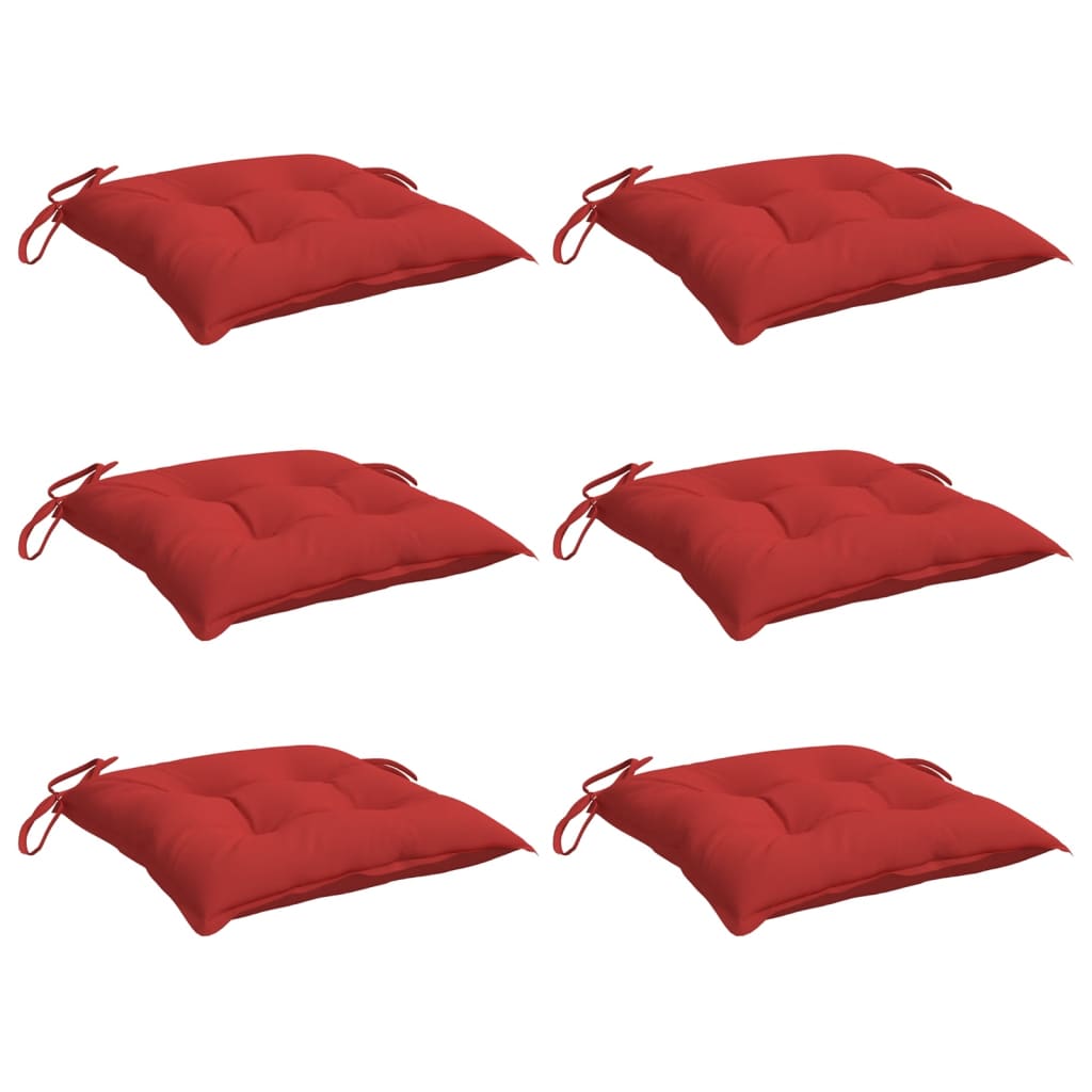 Coussins de palette 6 pcs. Rouge 50x50x7 cm Tissu Oxford