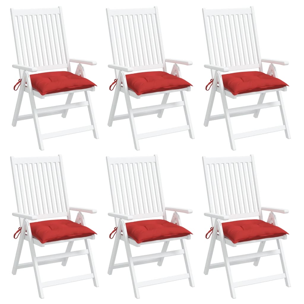 Coussins de palette 6 pcs. Rouge 50x50x7 cm Tissu Oxford